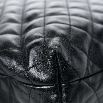 Saint Laurent Lambskin Quilted Maxi Icare Shopping Tote Black 10 of 14