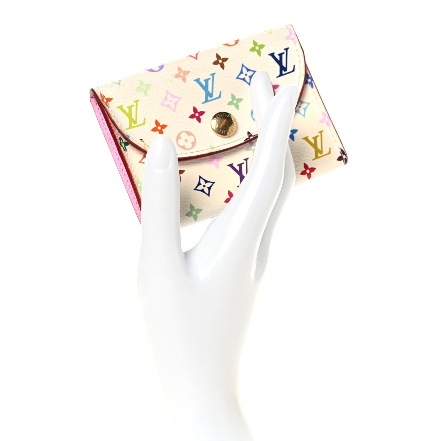 Louis Vuitton Monogram Multicolor Business Card Holder White Litchi 2 of 7