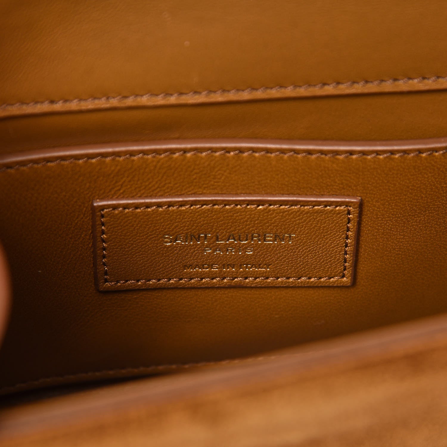 Saint Laurent Suede Small Classic Monogram Kate Tassel Satchel Light Ochre 6 of 7