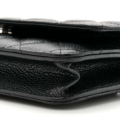 Chanel Caviar Quilted Wallet On Chain WOC Black 10 of 12