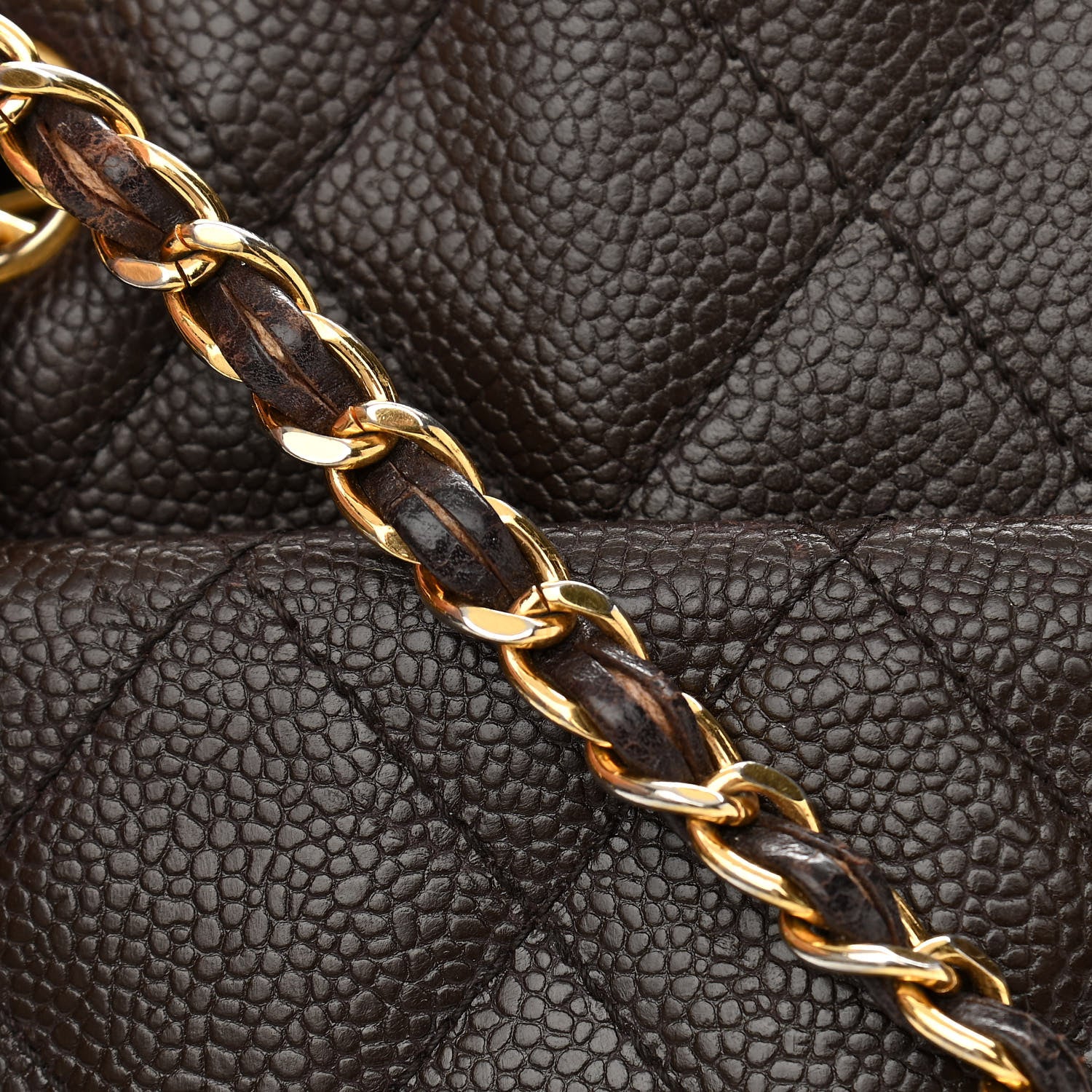 Chanel Caviar Quilted Flap Shoulder Bag Dark Brown 11 of 11