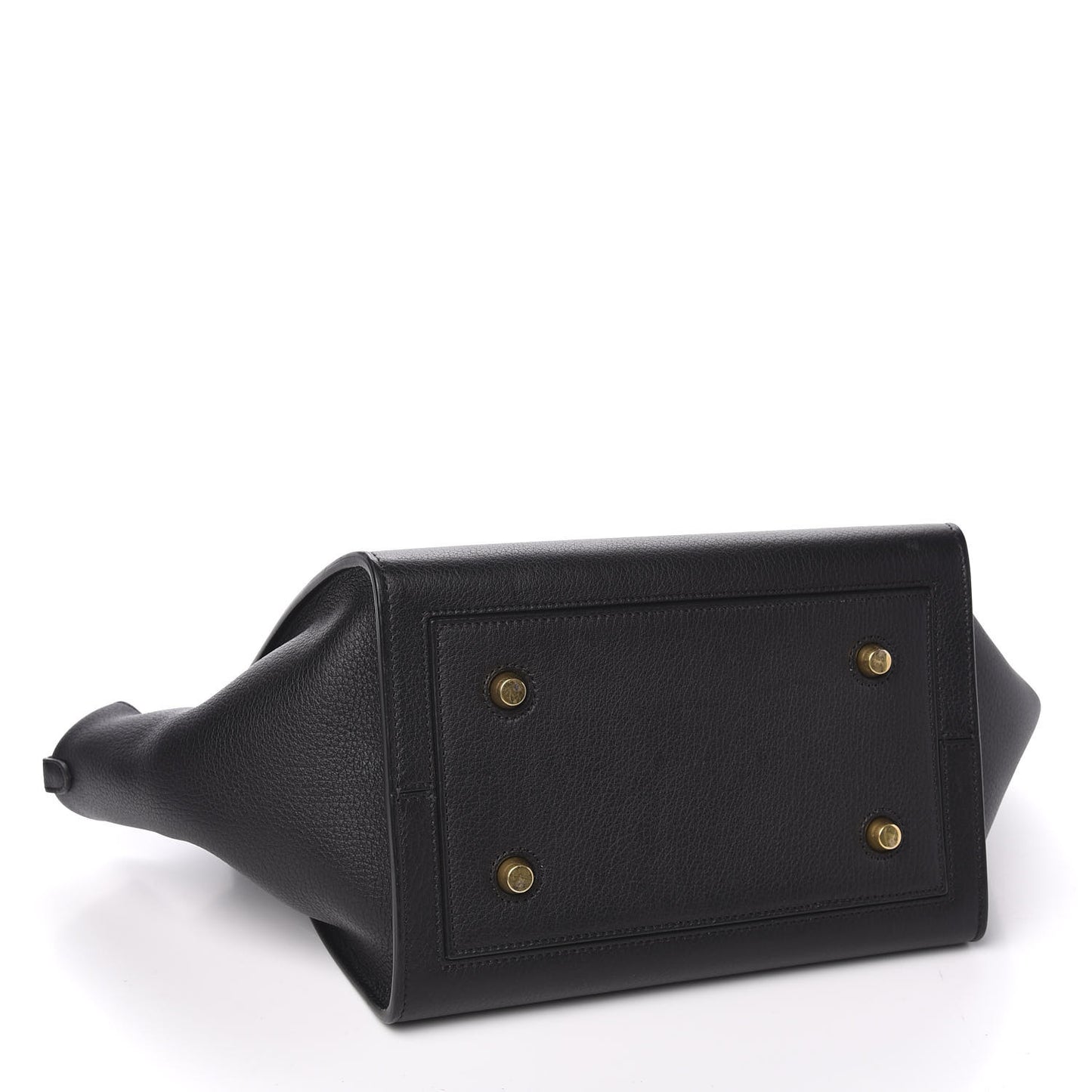 Crisped Calfskin Small Tie Knot Tote Black