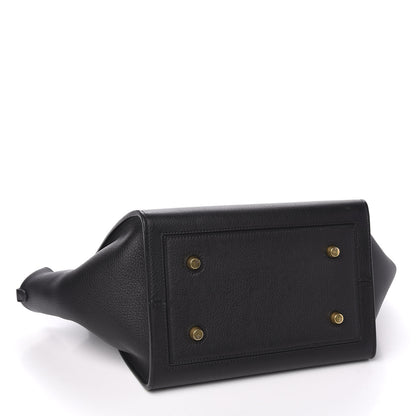 Celine Crisped Calfskin Small Tie Knot Tote Black 4 of 9