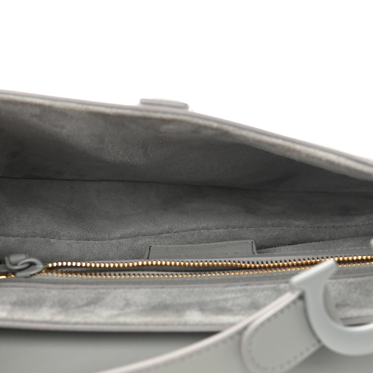 Ultra Matte Calfskin Saddle Bag Grey