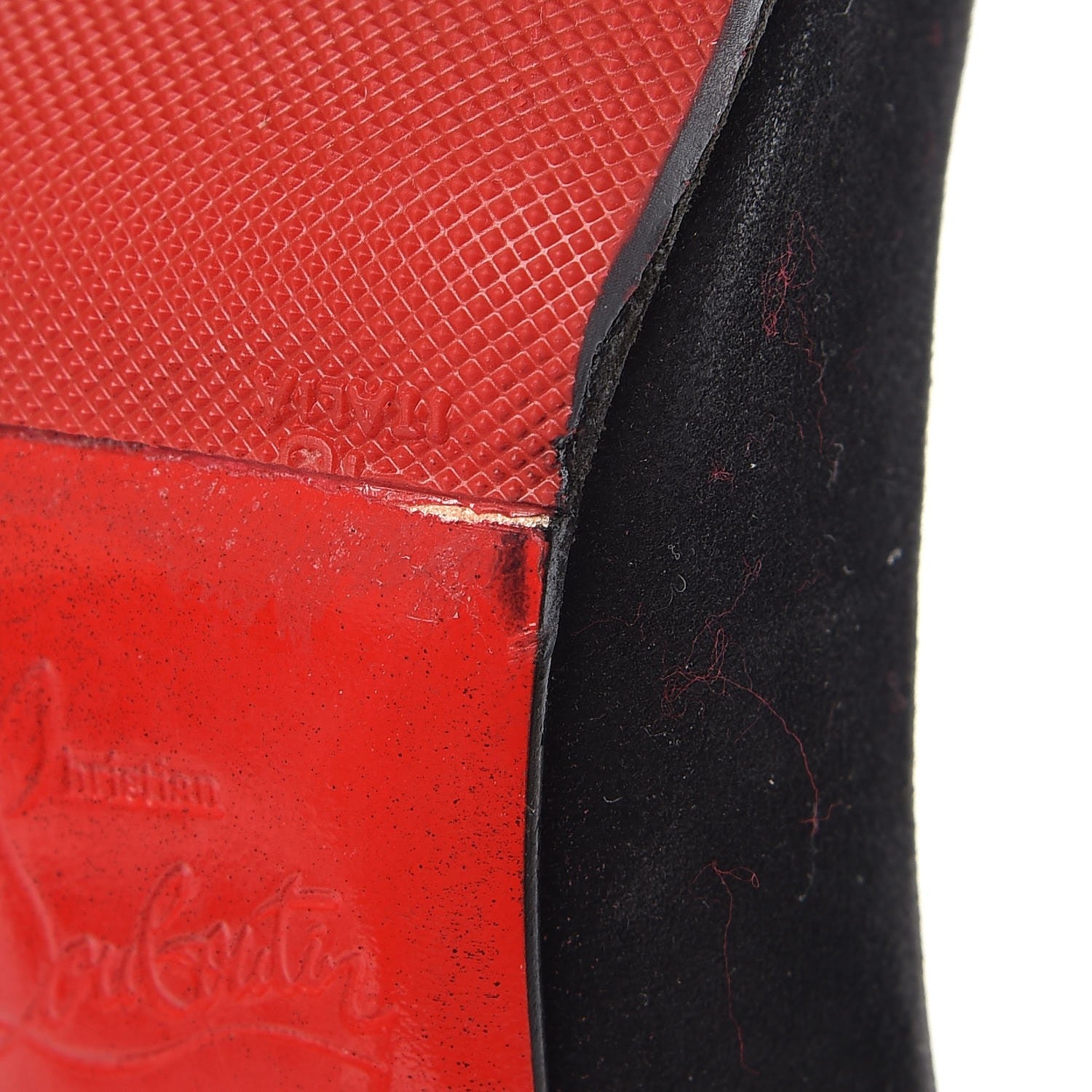 Christian Louboutin Suede Pigalle Follies 100 Pumps 36.5 Black 8 of 11