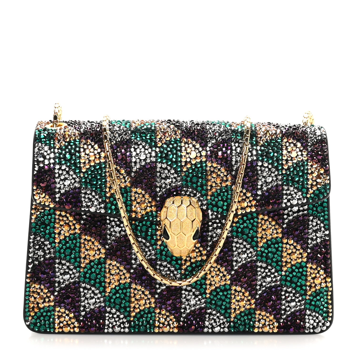 Bulgari Calla Crystal Serpenti Forever Mini Crossbody Bag Multicolor 1 of 11