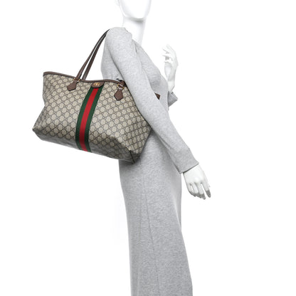 Gucci GG Supreme Monogram Medium Ophidia Shopping Tote Brown 2 of 11