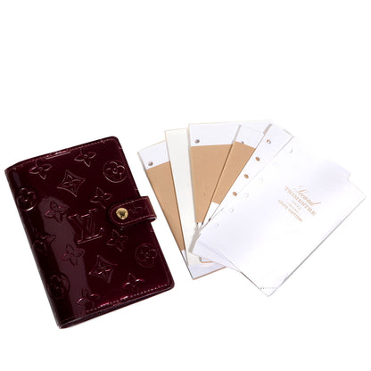 Louis Vuitton Vernis Small Ring Agenda Cover Rouge Fauviste 11 of 11