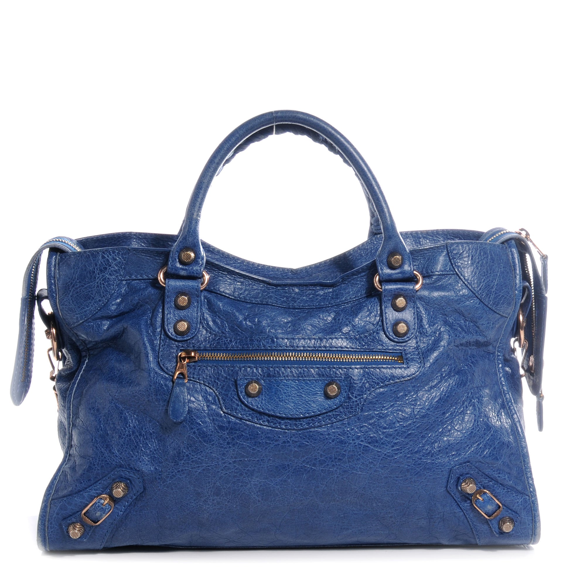 Balenciaga Agneau Giant 12 Rose Gold Hardware City Bleu Cobalt Bleu Electric 1 of 7