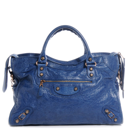 Balenciaga Agneau Giant 12 Rose Gold Hardware City Bleu Cobalt Bleu Electric 1 of 7