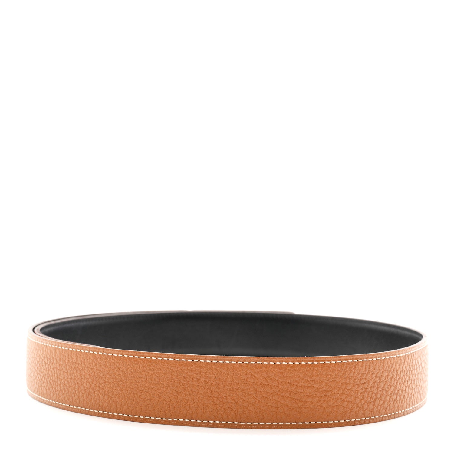 Hermes Box Togo 32mm Belt Strap 85 34 Black Gold 2 of 6