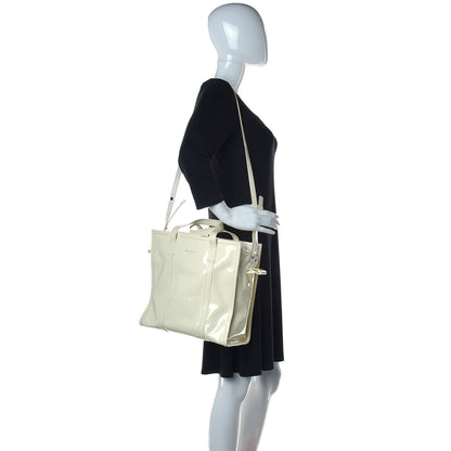 Balenciaga Patent S Bazar Shopper Tote White 3 of 17
