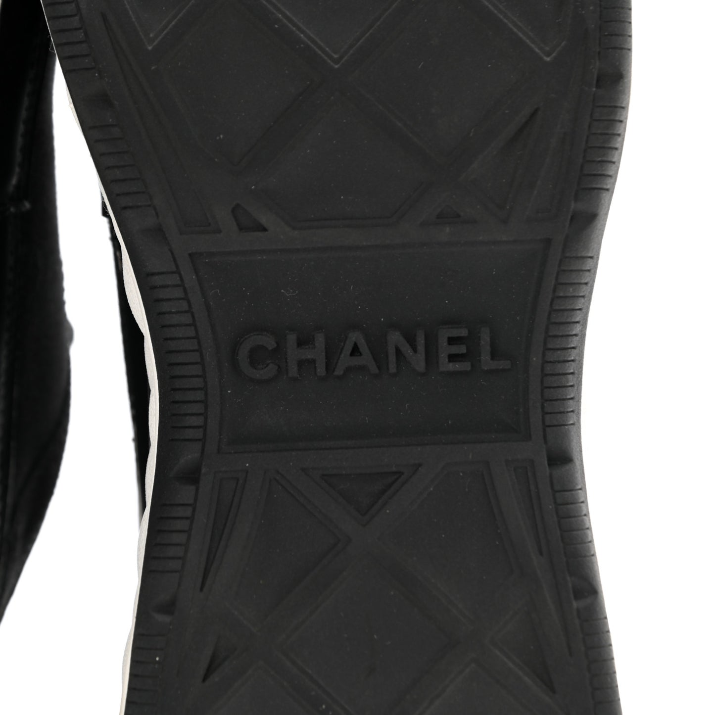 Velvet Calfskin Mixed Fibers CC Sneakers 36 Black