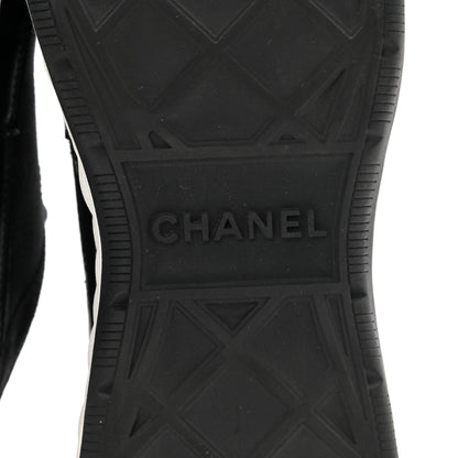 Chanel Velvet Calfskin Mixed Fibers CC Sneakers 36 Black 6 of 10
