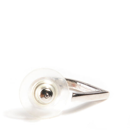 Chanel Heart CC Earrings Silver 3 of 4