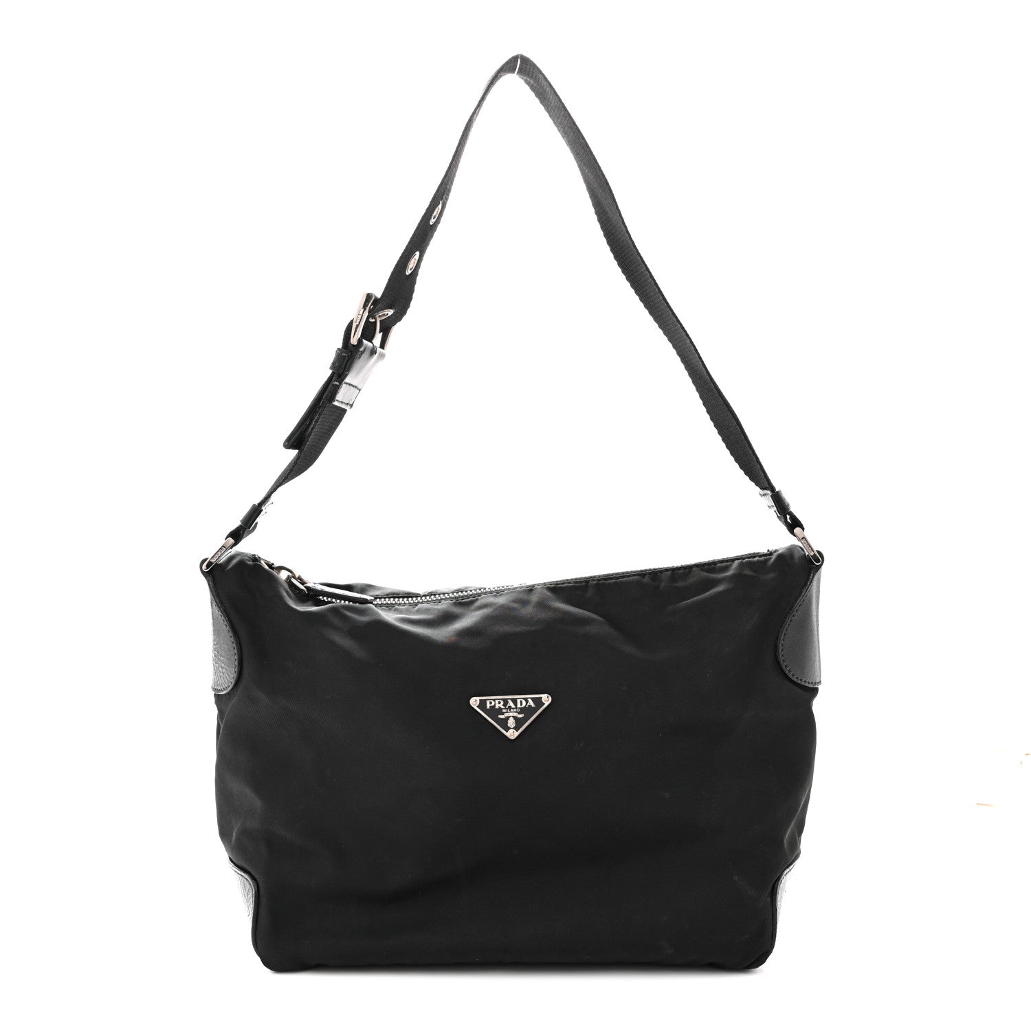 Prada Nylon Shoulder Bag Black 1876230 – FASHIONPHILE