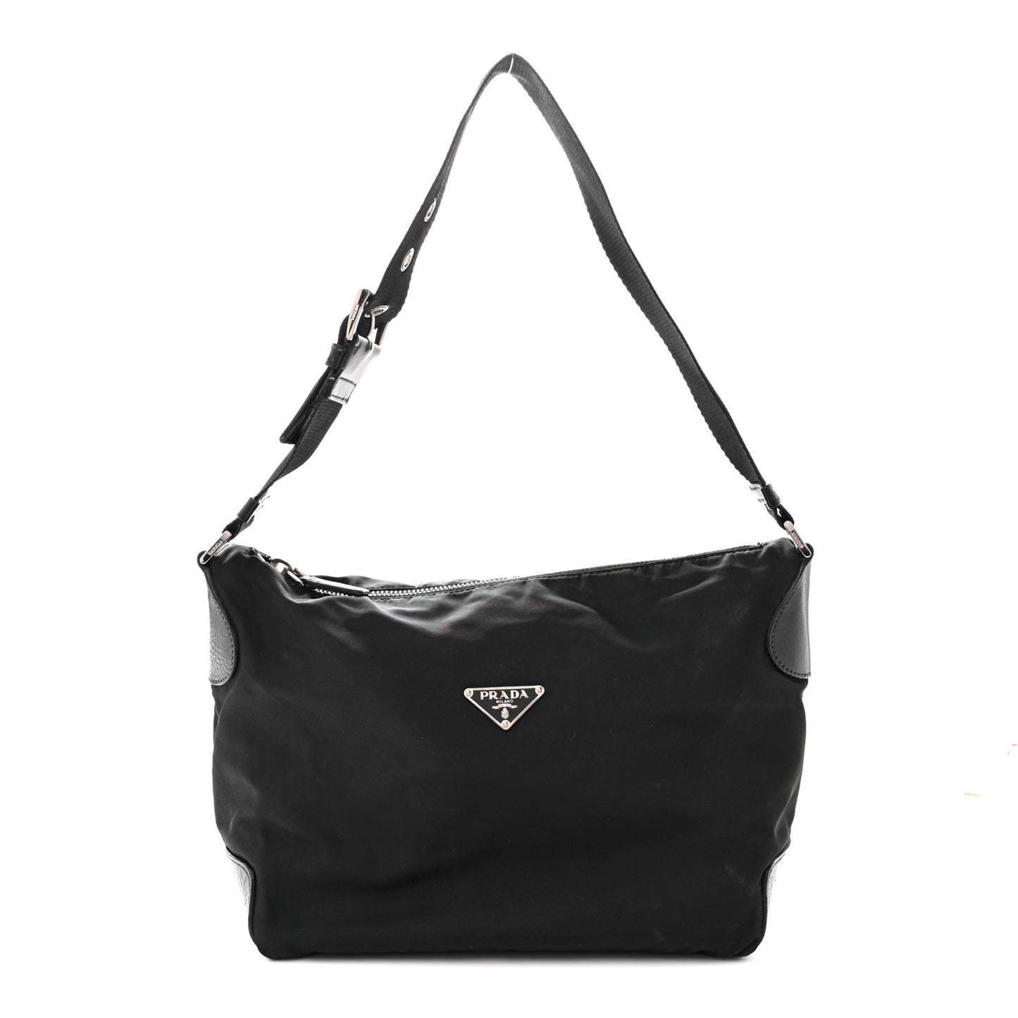 Nylon Shoulder Bag  Black