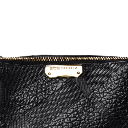 Burberry Signature Grain Calfskin Check Embossed Small Chichester Crossbody Clutch Bag Black 9 of 9