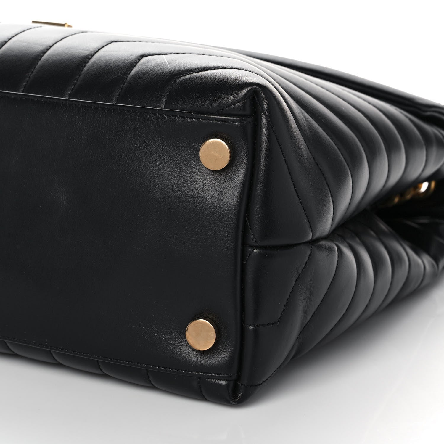 Saint Laurent Calfskin Y Quilted Monogram Large Loulou Chain Satchel Black 11 of 12