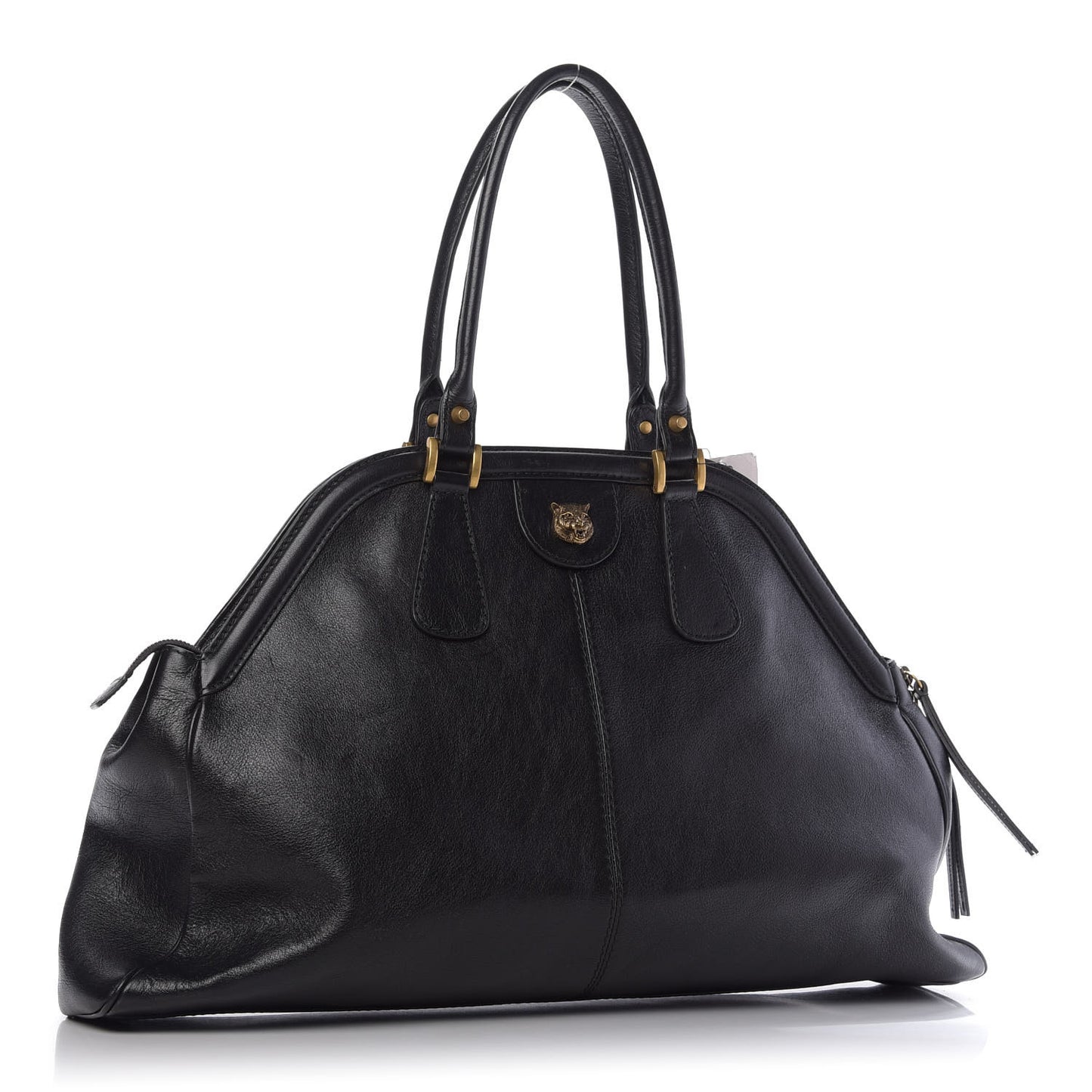 Calfskin Large Re(Belle) Top Handle Bag Black