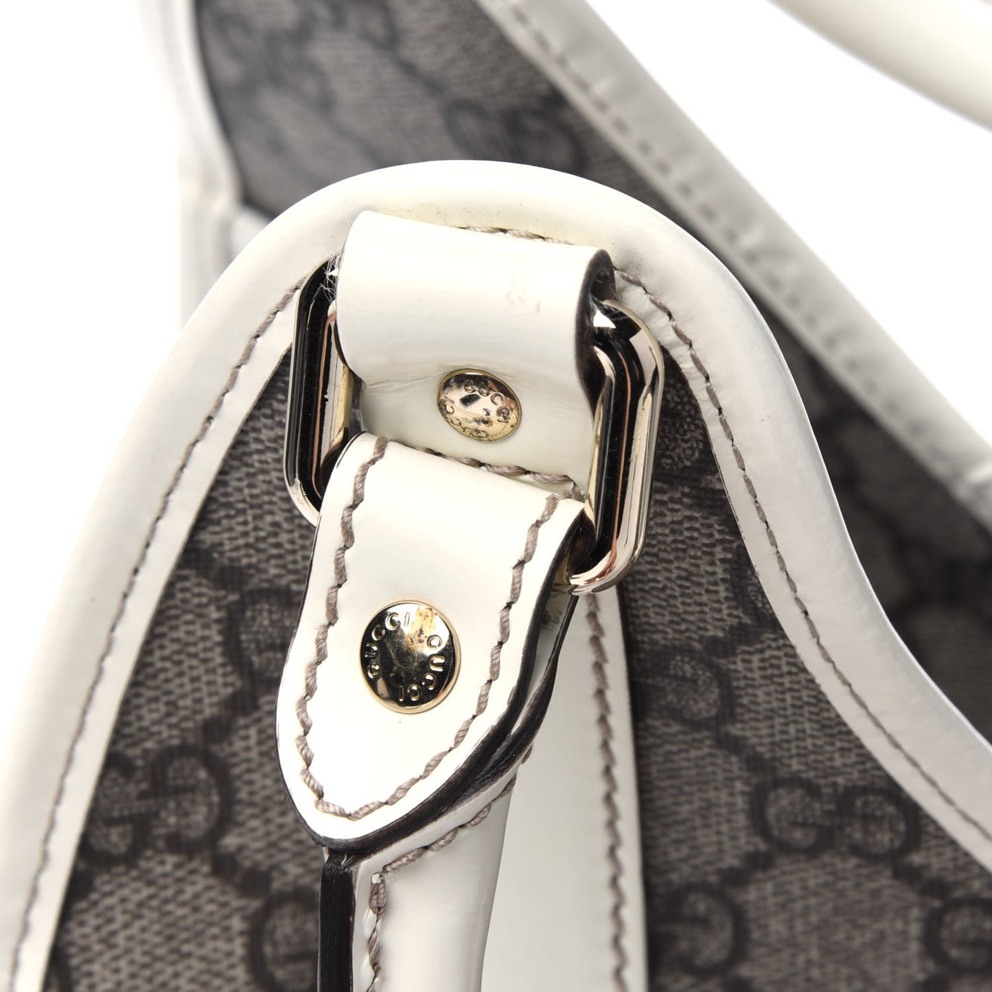 Monogram Large Joy Shoulder Bag White