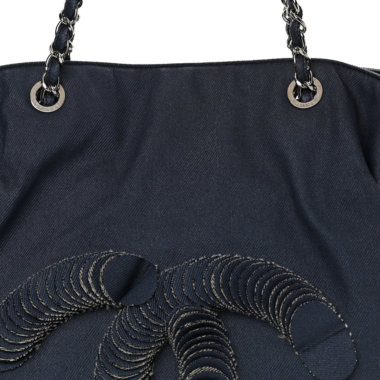Denim Small CC Discus Tote Blue