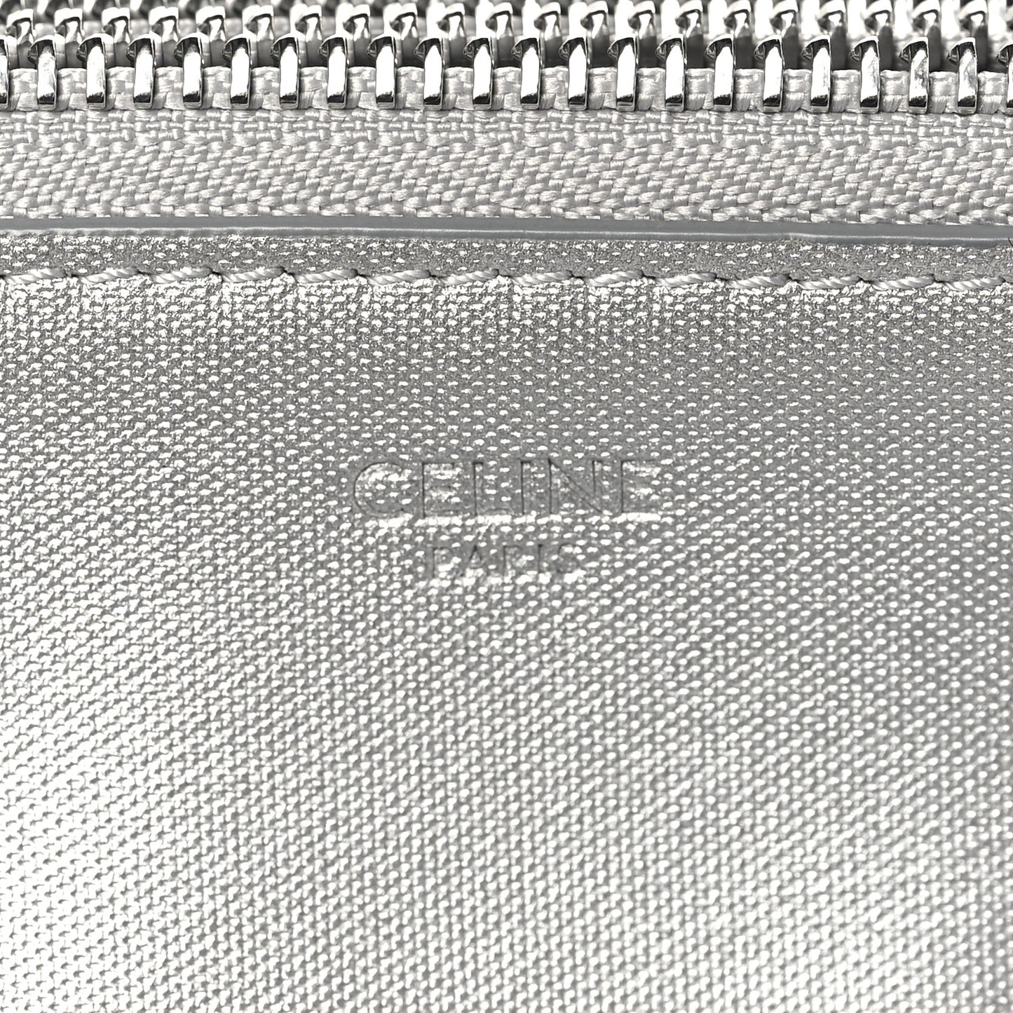 Metallic Lambskin Small Trio Crossbody Bag Silver