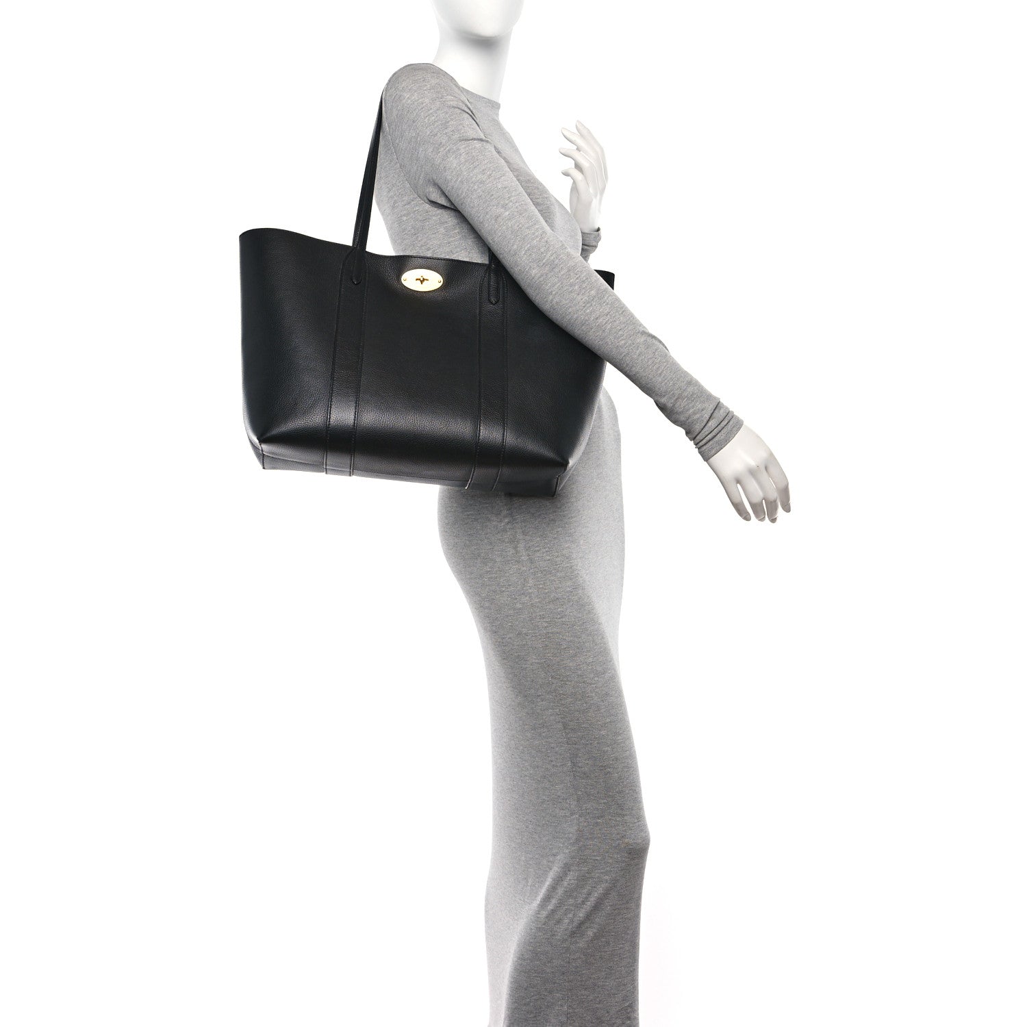 Mulberry Small Classic Grain Bayswater Tote Black 2 of 10