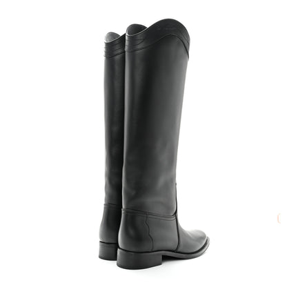Saint Laurent Calfskin Kate 105 Western Knee High Boots 38.5 Black 4 of 8