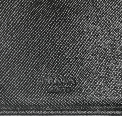 Prada Saffiano Metal Bi-Fold Wallet Black 7 of 8