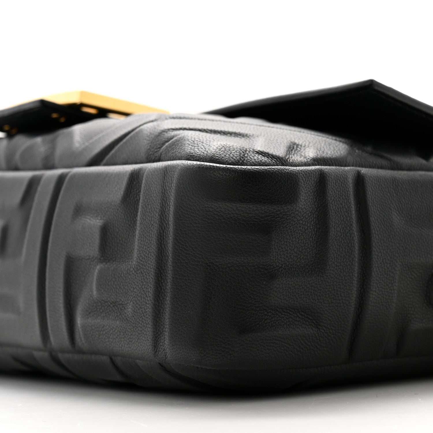Fendi Nappa FF 1974 Embossed Baguette Black 9 of 10