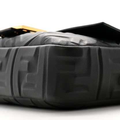 Fendi Nappa FF 1974 Embossed Baguette Black 9 of 10