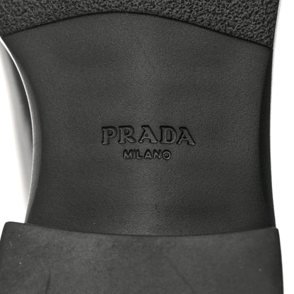 Prada Spazzolato Metal Triangle Logo 50mm Chelsea Boots 38 Black 6 of 12
