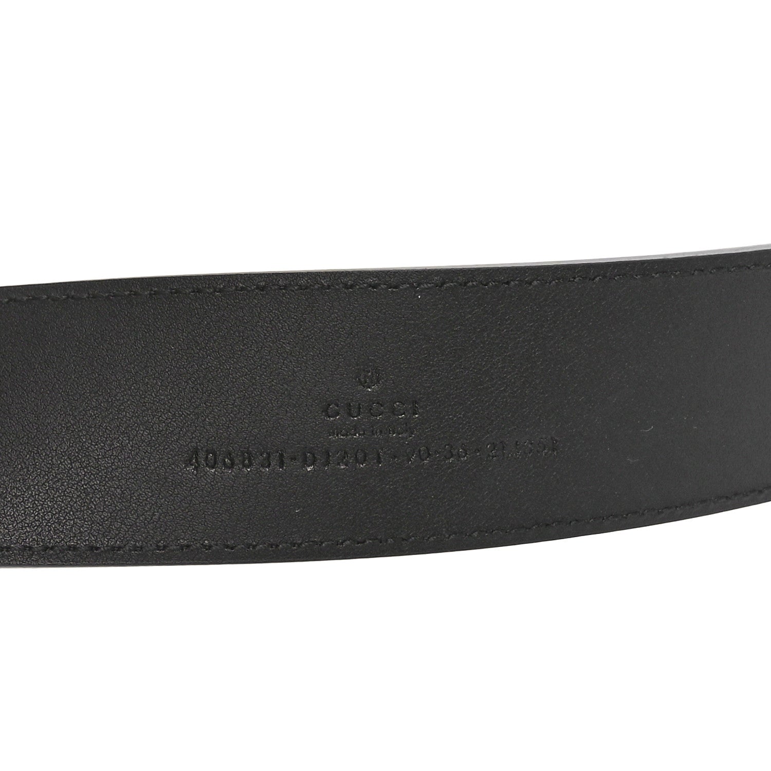 Gucci Textured Calfskin Double G 40mm Belt 90 36 Black 3 of 5