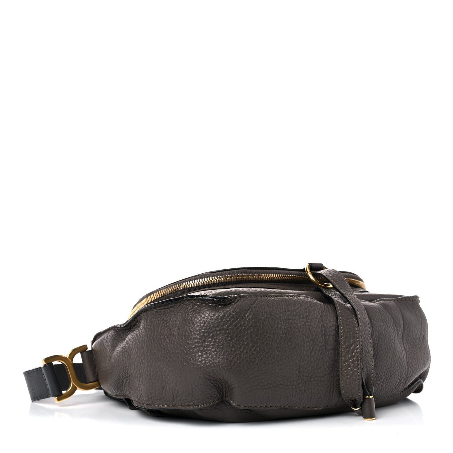 Calfskin Medium Marcie Round Zip Crossbody Ash