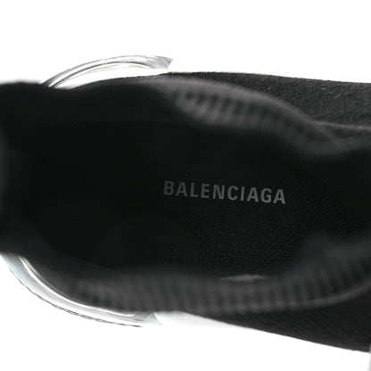 Balenciaga Neoprene Knit Womens Speed Clear Sole Sneakers 36 Black White 7 of 8