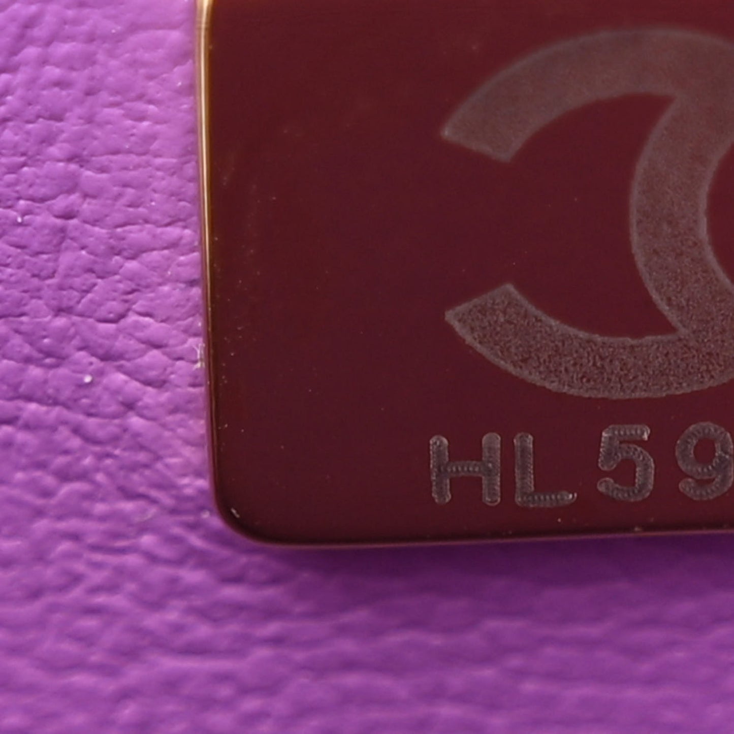 Lambskin Quilted CC In Love Heart Bag Purple