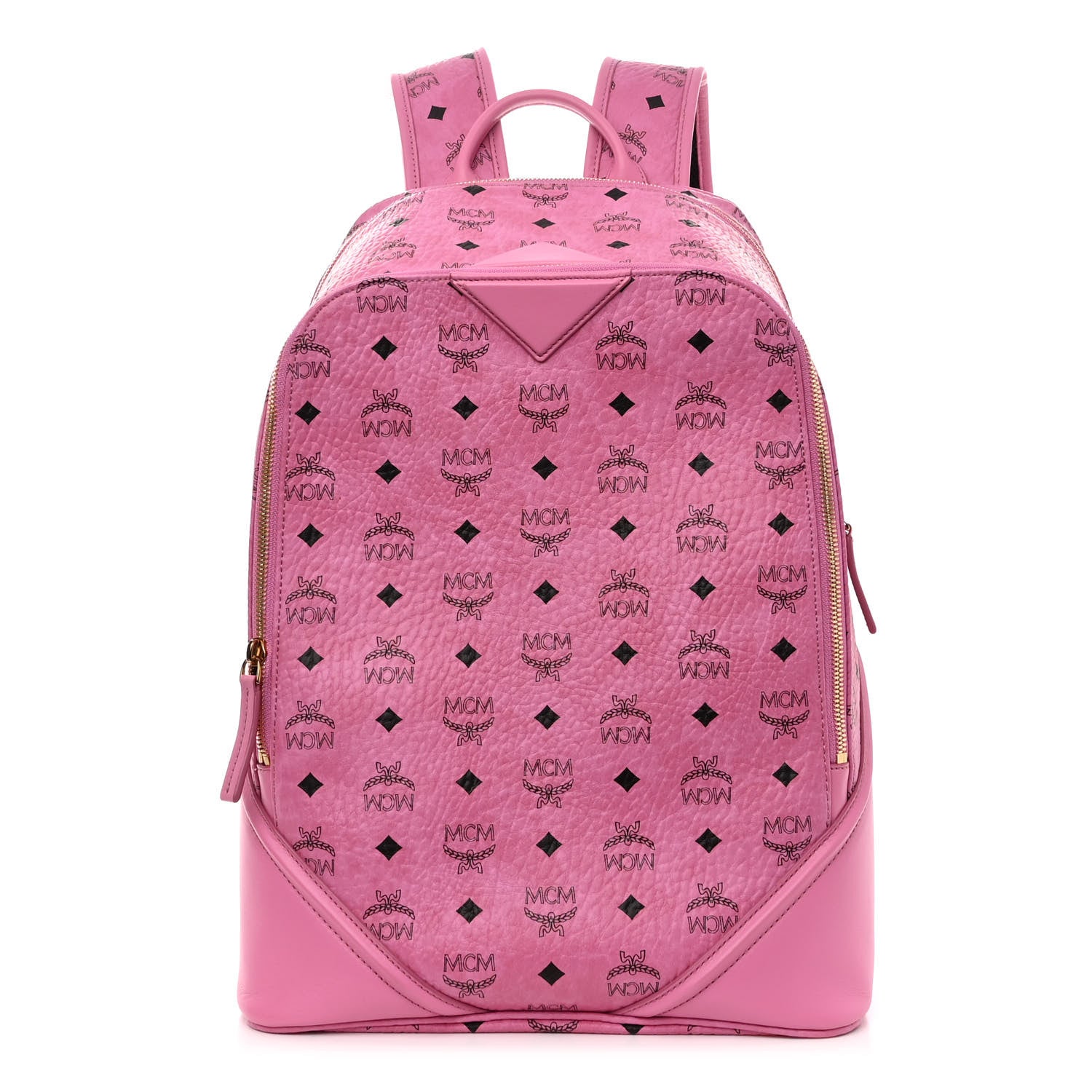 MCM Visetos Medium Duke Backpack Pink 1 of 12