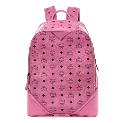 MCM Visetos Medium Duke Backpack Pink 1 of 12