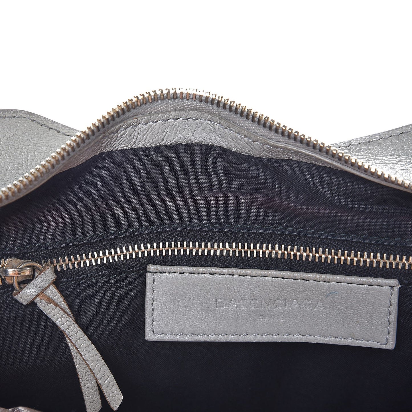 Chevre Gold Metallic Edge Hardware City Gris Perle