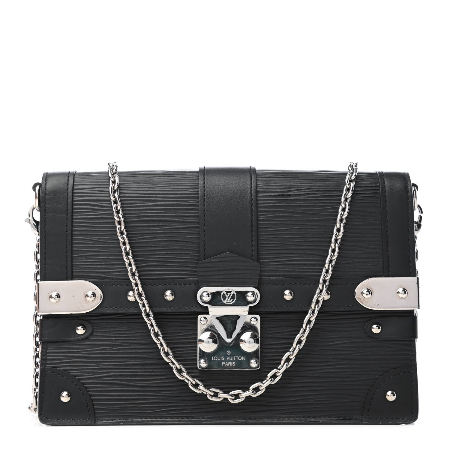 Louis Vuitton Epi Trunk Chain Wallet Black 1 of 9