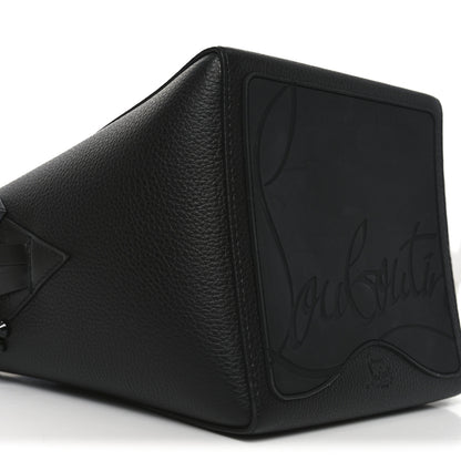 Christian Louboutin Calfskin Empire Spike Studded Mini Cabachic Bucket Bag Black 8 of 9