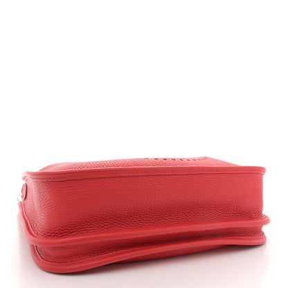 Hermes Taurillon Clemence EVELYNE III PM Rouge Tomate 4 of 11