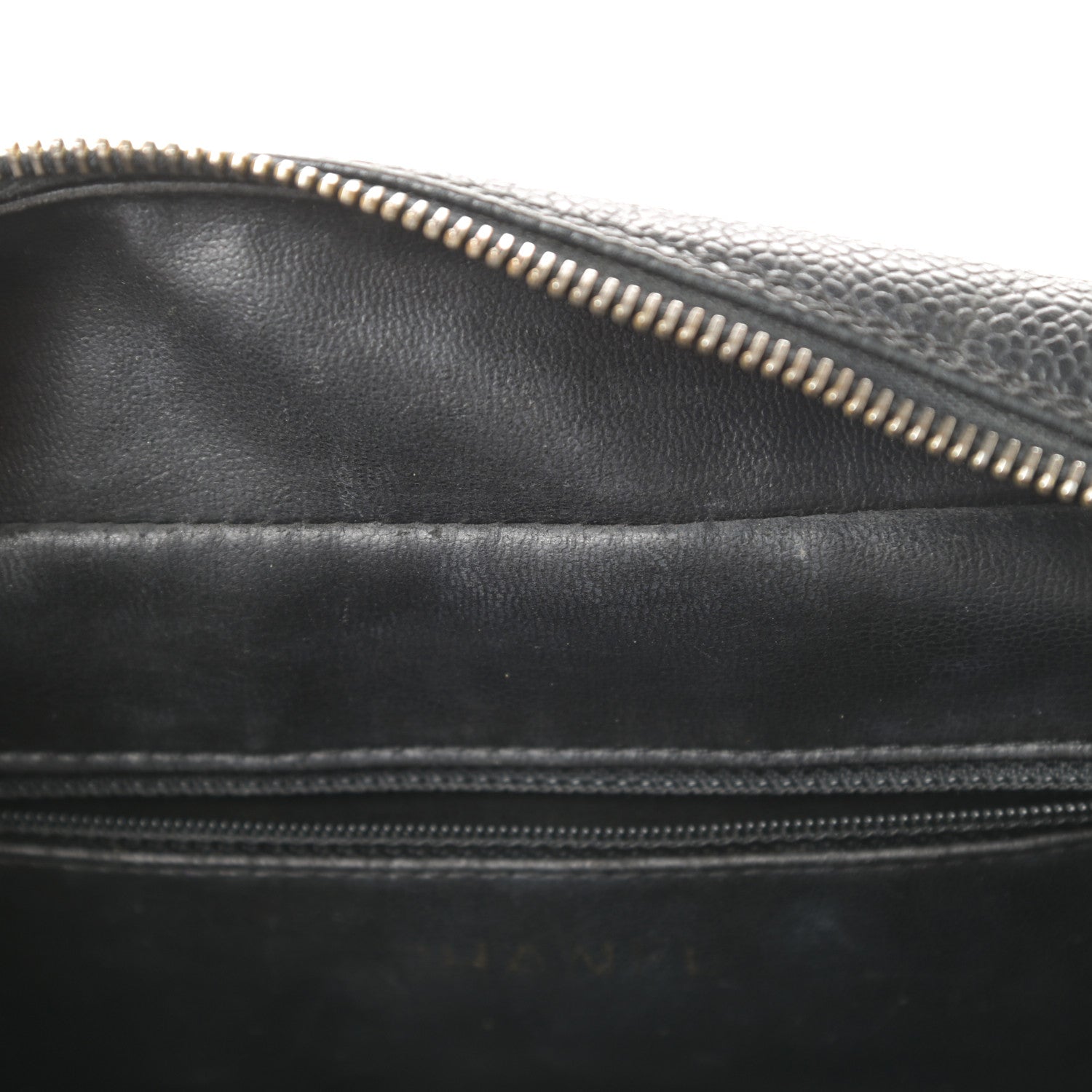 Chanel Caviar Timeless CC Cosmetic Pouch Bag Black 10 of 15