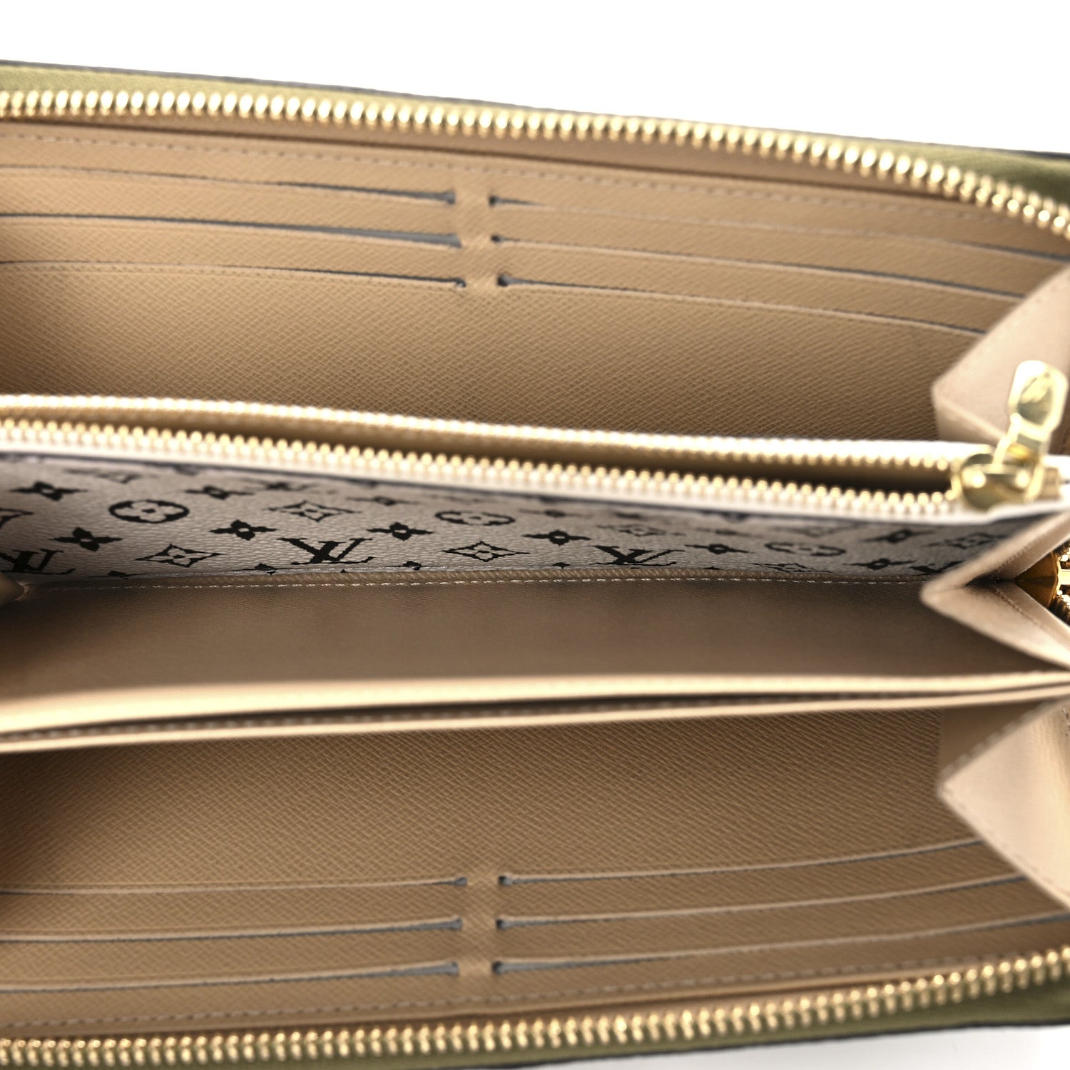 Louis Vuitton Monogram Giant Zippy Wallet Kaki White 9 of 18