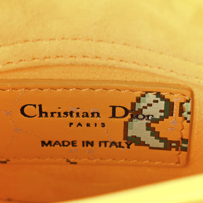 Christian Dior Calfskin Pixel Zodiac Micro Lady Dior Yellow Multicolor 6 of 12