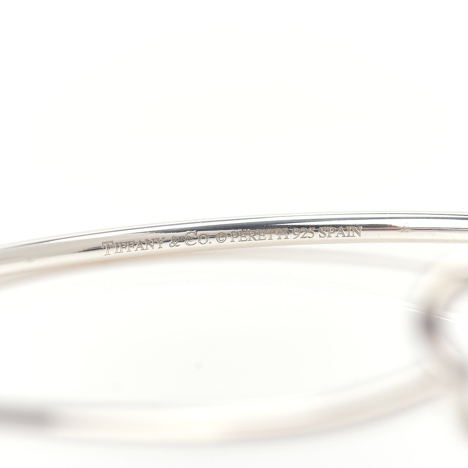 Tiffany Sterling Silver Elsa Peretti Double Open Heart Bangle Bracelet 4 of 4