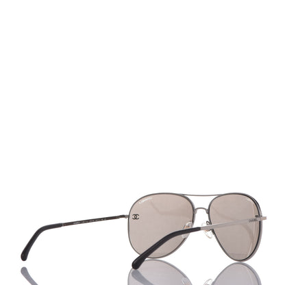 Chanel Metal Aviator CC Sunglasses 4189-T-Q Silver 4 of 8