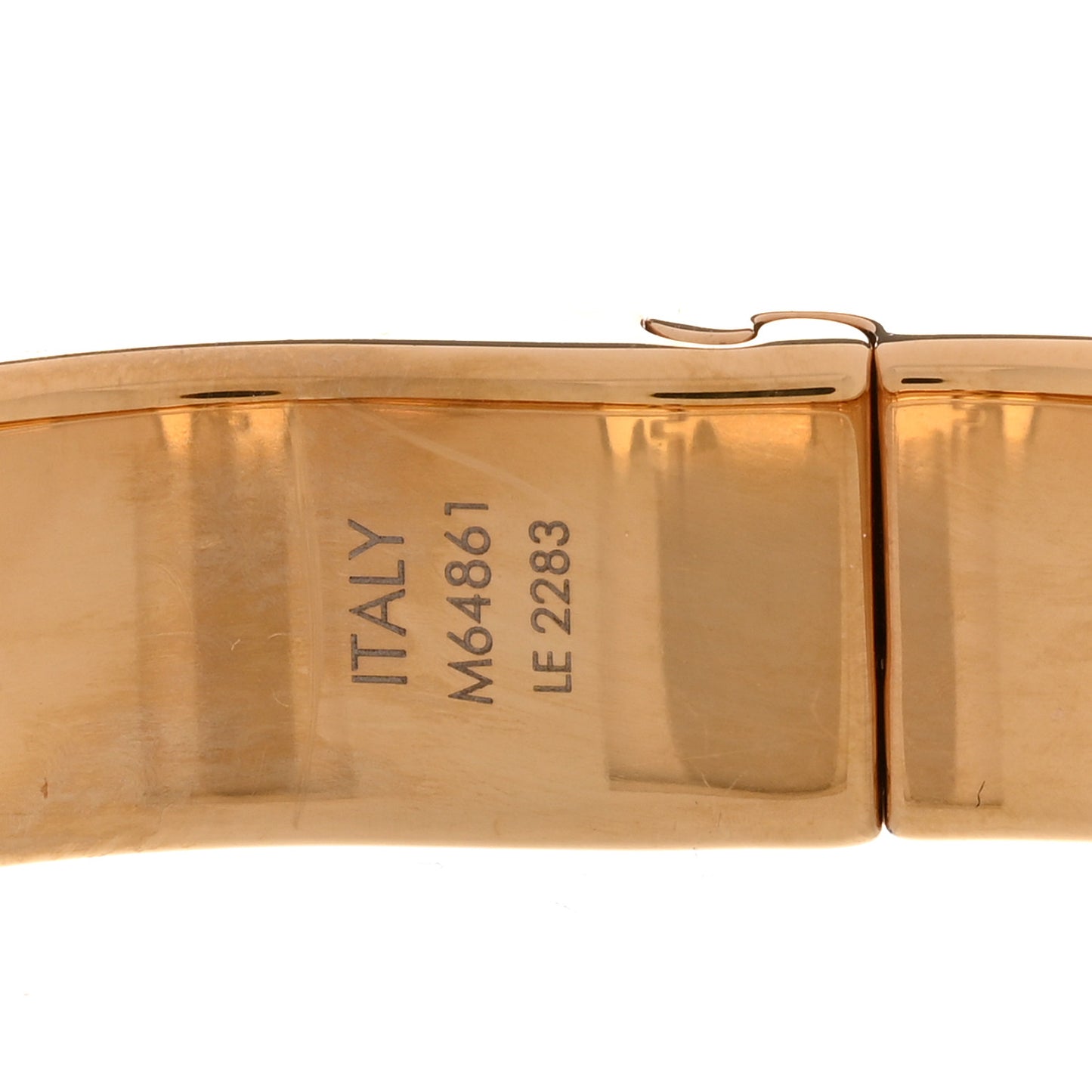 Brass Crystal Monogram Nanogram Strass Cuff M Gold