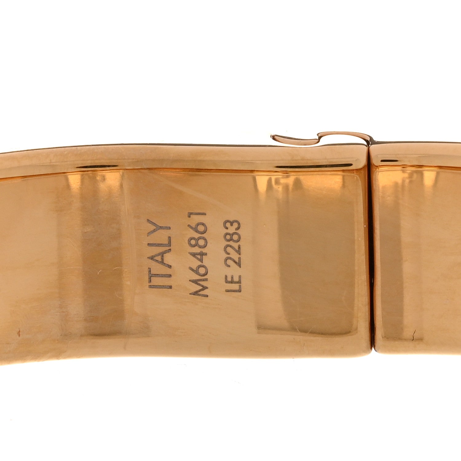 Louis Vuitton Brass Crystal Monogram Nanogram Strass Cuff M Gold 5 of 7